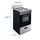 Avanti 20" Electric Range Oven with Framed Glass Door