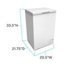 Avanti Garage Ready Chest Freezer, 3.5 cu. ft., in White