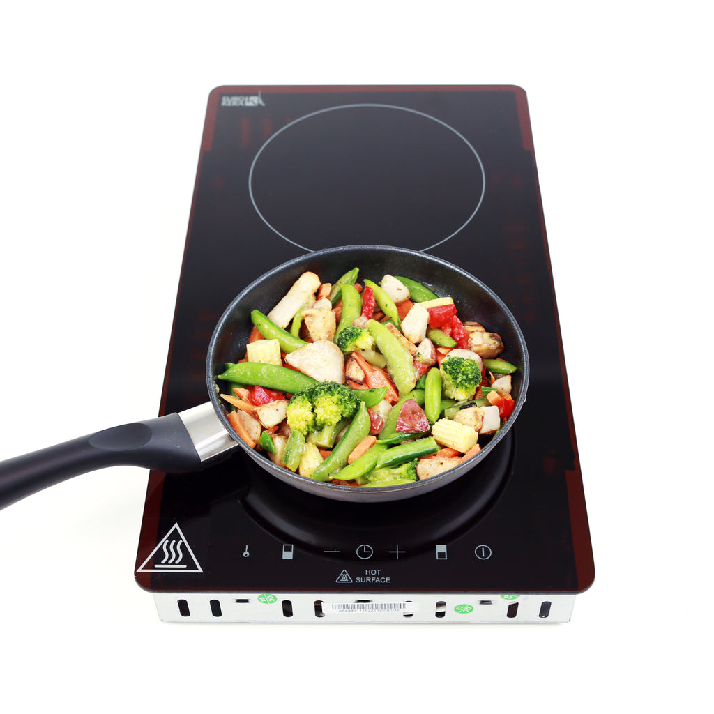 2600W Electric Induction Ceramic Cooktop Double Burners Cooker Stove Hot  Plate