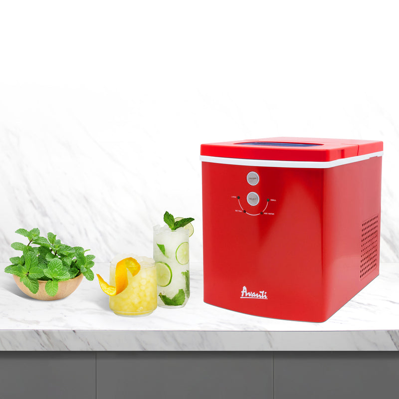 Avanti Portable Countertop Ice Maker, in Red (IM1219R-IS)