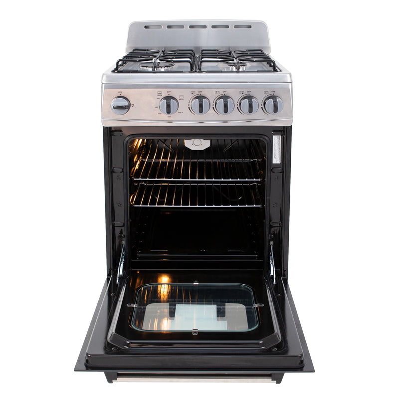 Avanti 20 in. 2.1 cu. ft. Oven Freestanding Gas Range with 4 Sealed Burners  - White