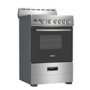 Avanti 24-inch electric range with ceramic cooktop, stainless exterior and oven door closed