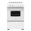Avanti 24-inch electric range with ceramic glass cooktop, white front view