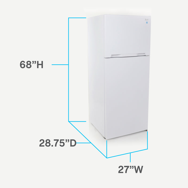 Avanti Frost-Free Top Freezer Refrigerator, 14.3 cu. ft. Capacity, in White