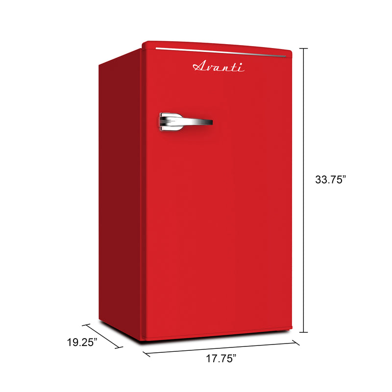 Commercial Cool Retro 3.2 Cu. Ft. Refrigerator With Freezer Red