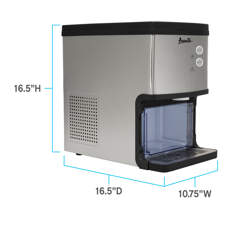 Avanti ELITE Series Countertop Nugget Ice Maker and Dispenser, 33 lbs