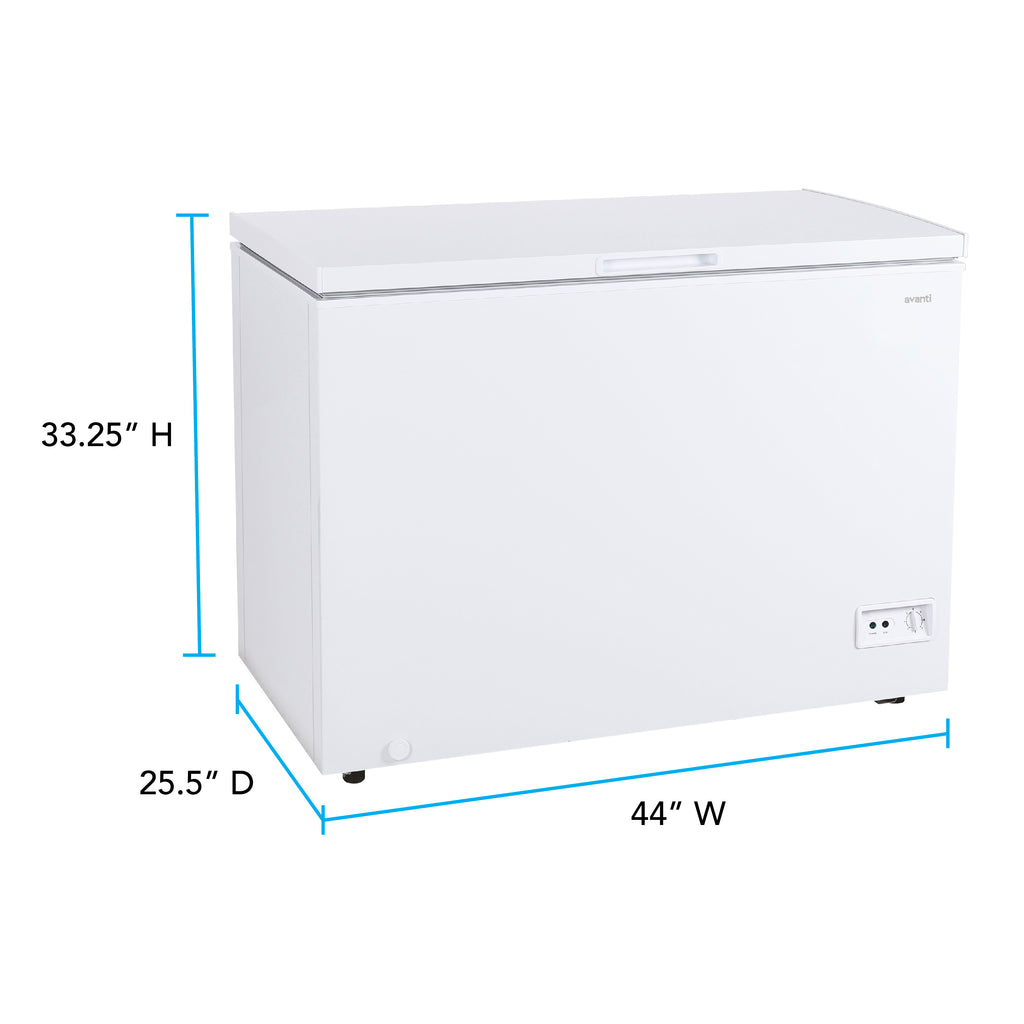 Avanti CF10F0W 10.0 CuFt Chest Freezer in White on Fridge.com