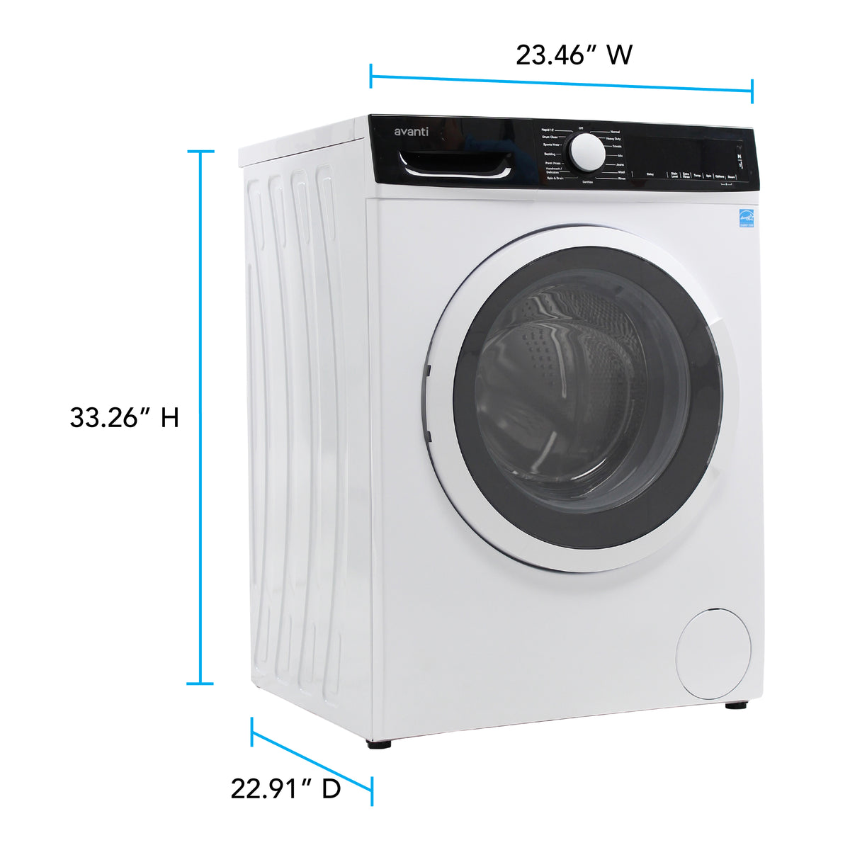 Avanti Front Load Washer, 2.2 cu. ft., in White (FLW22V0W)