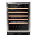 Avanti Wine Cooler with Electronic Control Panel and Wood Accent Shelving