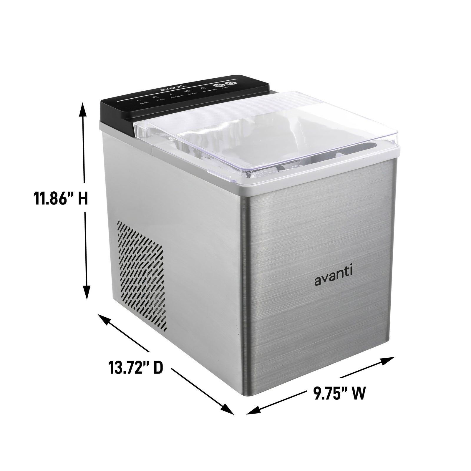 Avanti 33lb. Speedy Ice Countertop Bullet Ice Maker in Stainless Steel ...