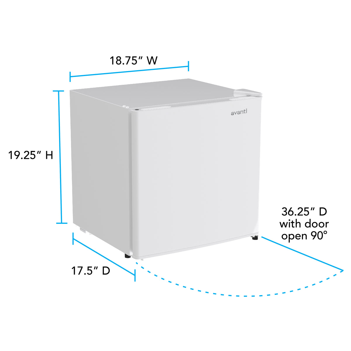 Avanti 1.6 cu. ft. Compact Refrigerator, Mini-Fridge (RM16J0W)
