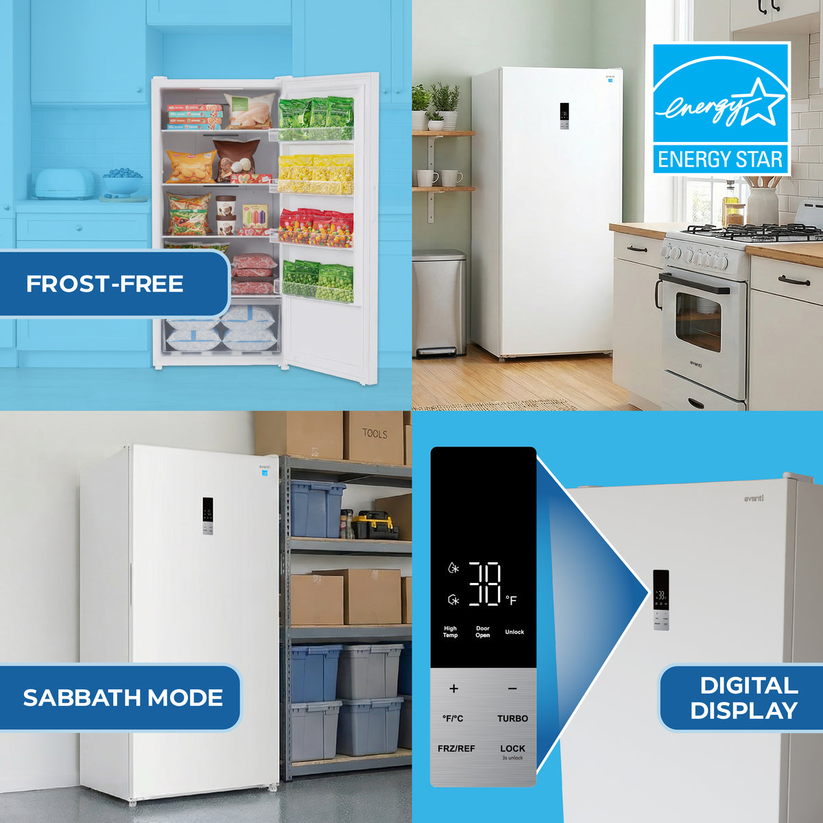 Avanti MaxxSpace Insulation™ Technology Garage-Ready Frost-Free