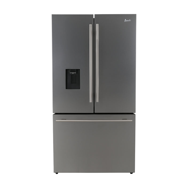 Avanti French Door Refrigerator with Water and Ice Dispenser, 22.1 cu ft Capacity