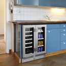 Avanti ELITE Side by Side Wine and Beverage Cooler, in Stainless Steel