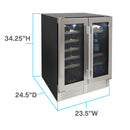 Avanti ELITE Side by Side Wine and Beverage Cooler