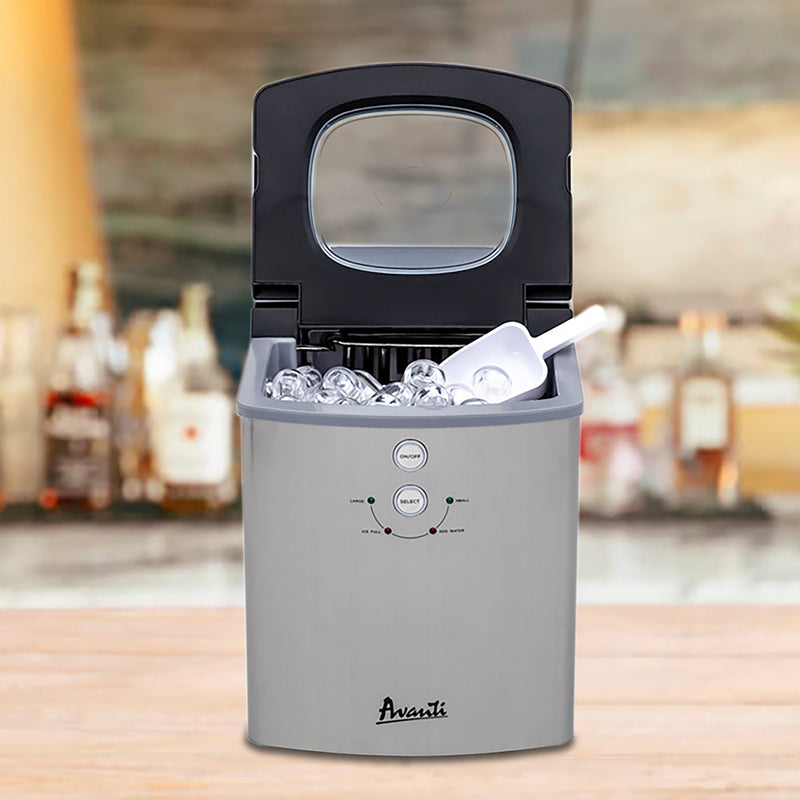 Avanti Portable Countertop Ice Maker, in Stainless Steel