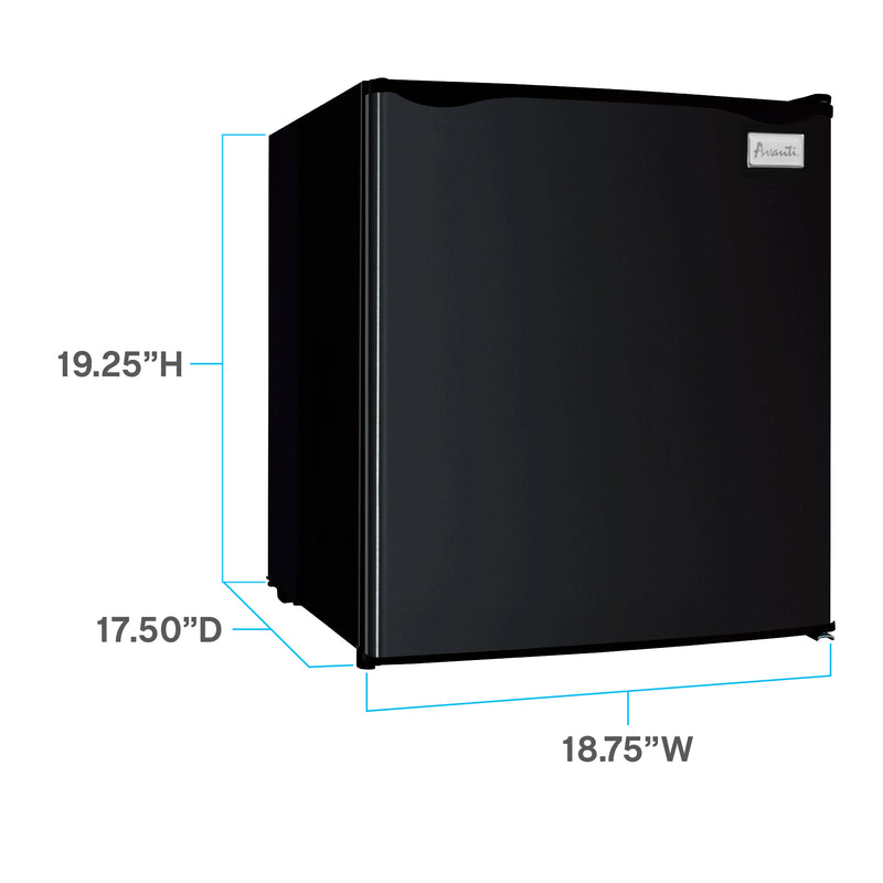 Avanti 1.6 cu. ft. Compact Refrigerator, Mini-Fridge, in White (RM16J0W)