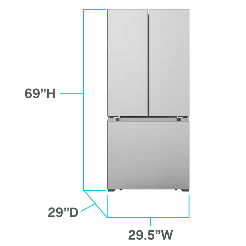 Avanti Frost Free French Door Refrigerator, 17.5 cu. ft.
