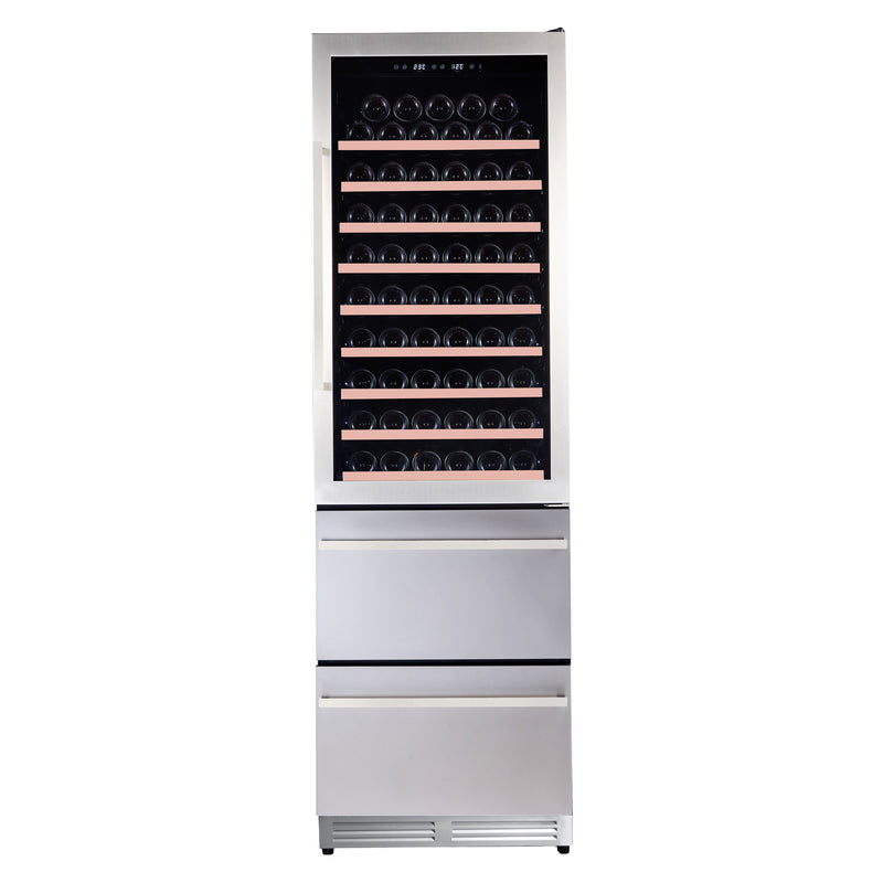 Avanti ELITE Series Wine Cooler, 2-Drawer Beverage Center, Stainless Steel