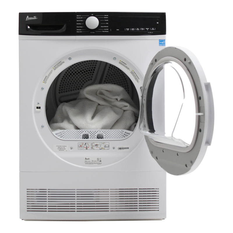 Best Buy: Avanti 2.6 Cu. Ft. 5-Cycle Compact Electric Dryer White