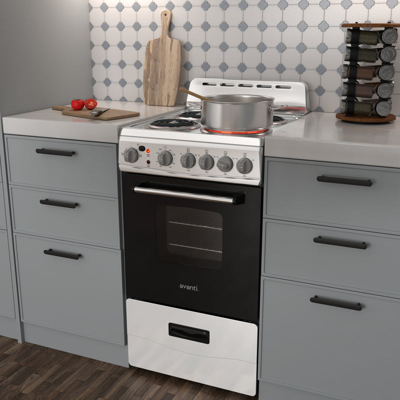 Avanti 20" Electric Range Oven with Framed Glass Door
