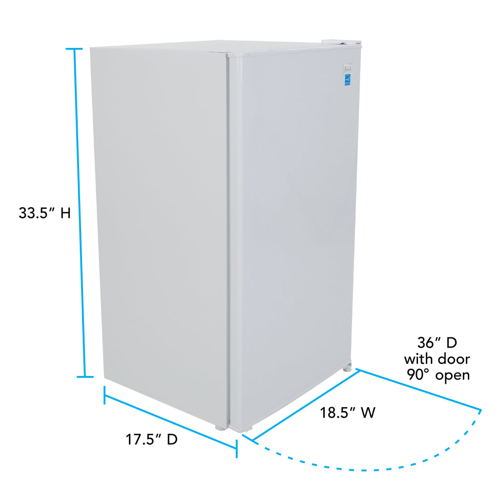 Avanti RM3306W 3.3 CuFt Compact Refrigerator - W on Fridge.com