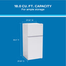 Avanti Frost-Free Apartment Size Garage Ready Refrigerator, 18.0 cu. ft.