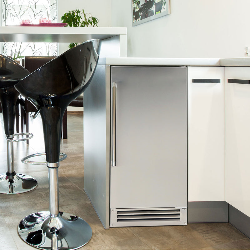 Avanti ELITE Built-in or Freestanding Ice Maker, 15", in Stainless Steel