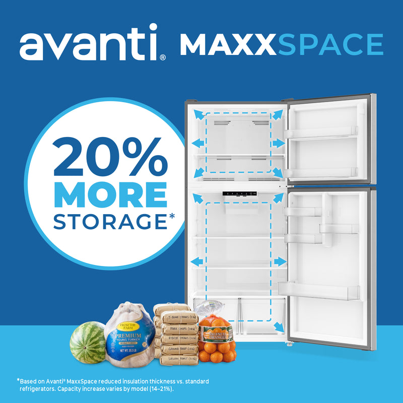 Avanti MaxxSpace Insulation™ Technology Garage-Ready Frost-Free
