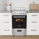 Avanti 20-inch electric range with ceramic glass cooktop, white, viewing window