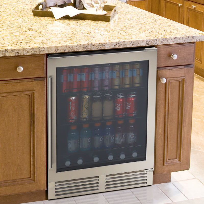 Avanti DESIGNER Series Beverage Center, 126 Can Capacity, in Stainless Steel