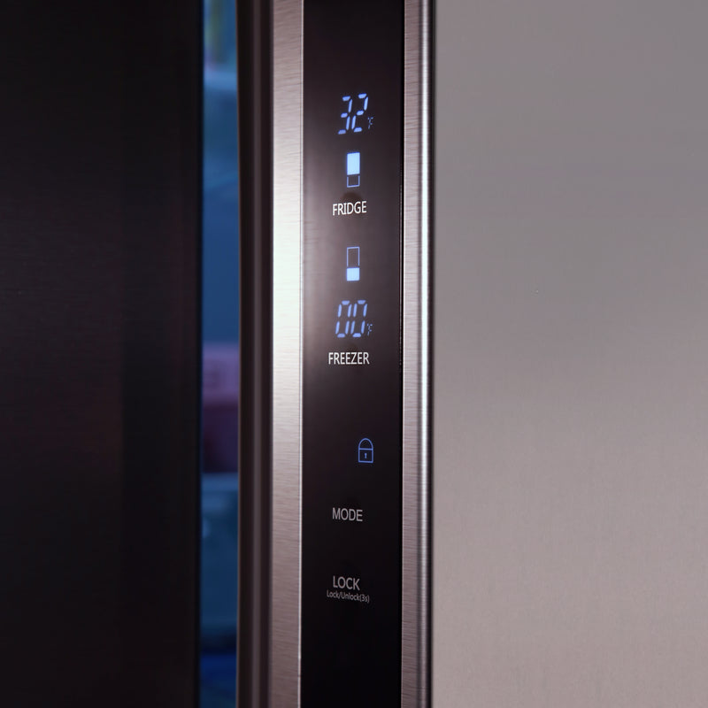 Avanti 5.5 CF Side by Side Refrigerator/Freezer Black/Stainless Steel 