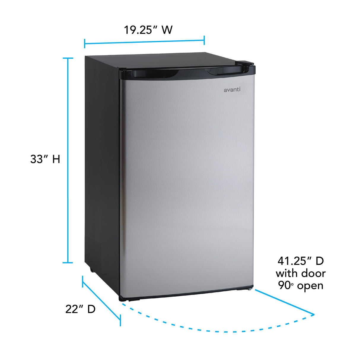 Avanti 4.4 cu. ft. Compact Refrigerator, Mini-Fridge (RM4406W), image size:1200x1200