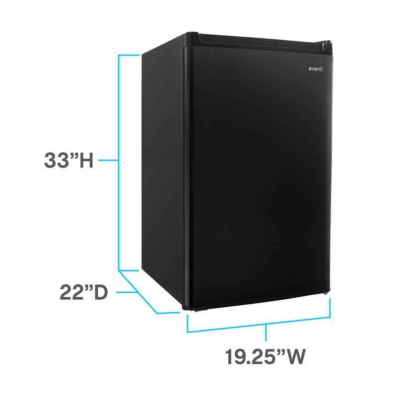 Avanti 4.4 cu. ft. Compact Refrigerator, Mini-Fridge (RM4406W)