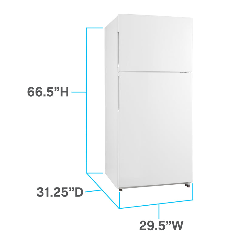 SMETA 18 Cu. Ft Top Freezer Refrigerator Garage Ready Fridge, Frost Free  Refrigerators 30 Top Mount Full Size Stainless Steel for Kitchen, Double