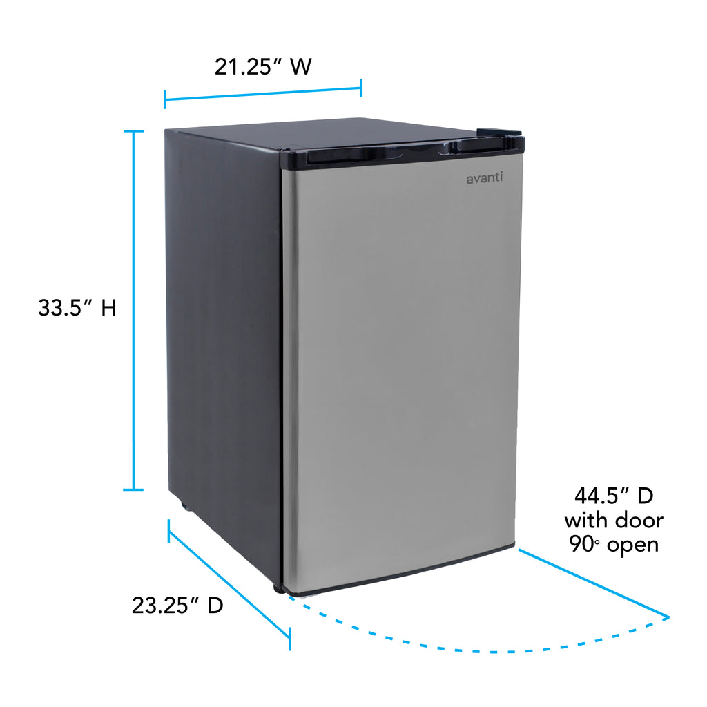 Avanti RMX45B3S 4.5 CuFt Compact Refrigerator - SS on Fridge.com