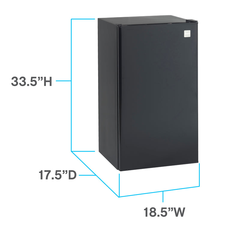Avanti 3.2 cu. ft. Compact Refrigerator, Mini-Fridge, in Black (RM3316B)