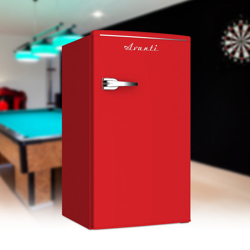 Avanti Retro Series Compact Refrigerator, 3.1 cu. ft., in Red