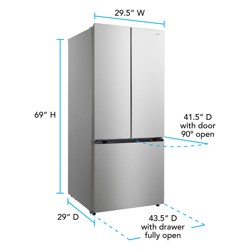 Avanti Frost Free French Door Refrigerator​, 17.5 cu. ft., in