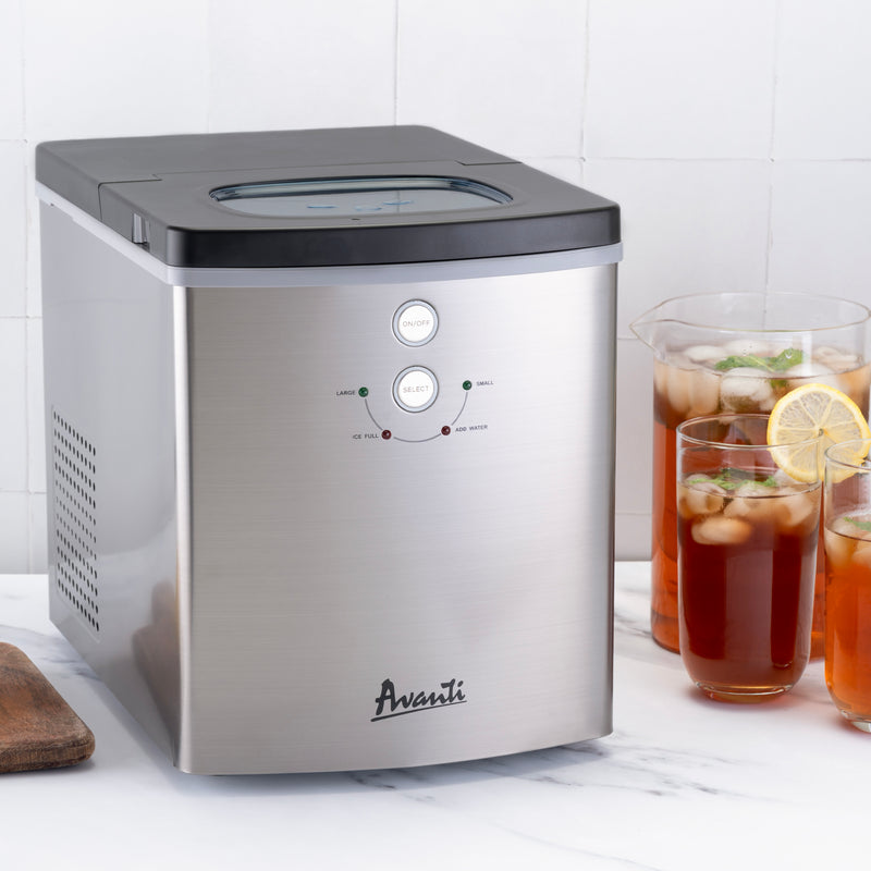 Avanti Portable Countertop Ice Maker, in Stainless Steel