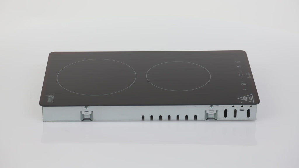 Two Burner drop-in cooktop w/ glass cover