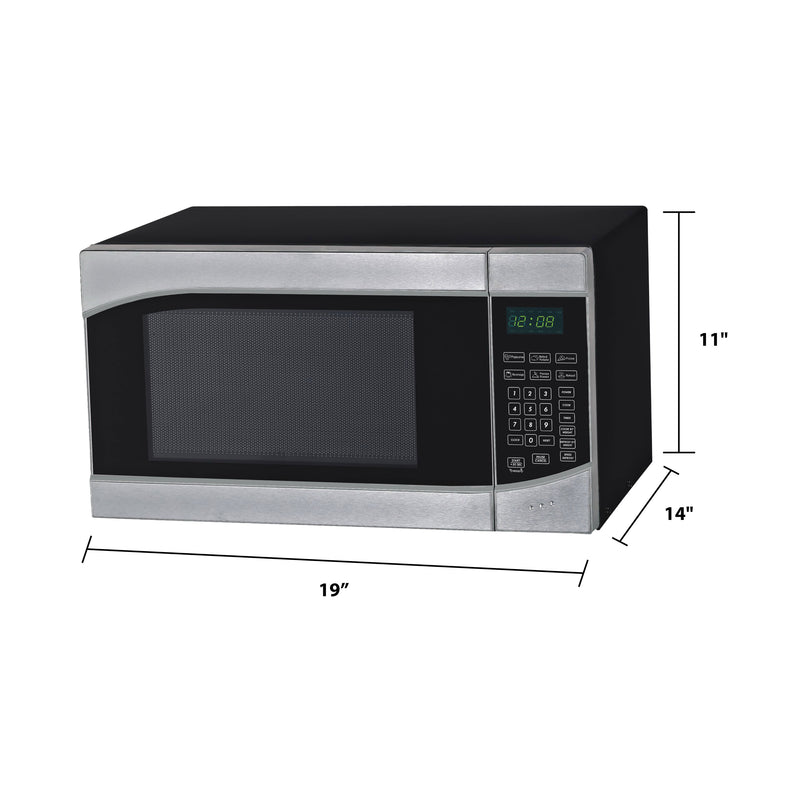 GE 20 in. 1.1 cu.ft Countertop Microwave with 10 Power Levels - Stainless  Steel